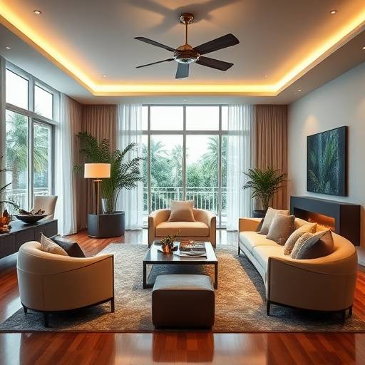 Elegante sala de estar com design brasileiro
